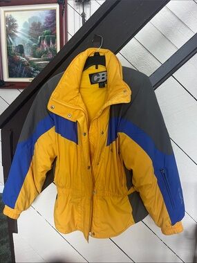 CB Sports Women's Yellow & Blue Insulated Ski Jacket
